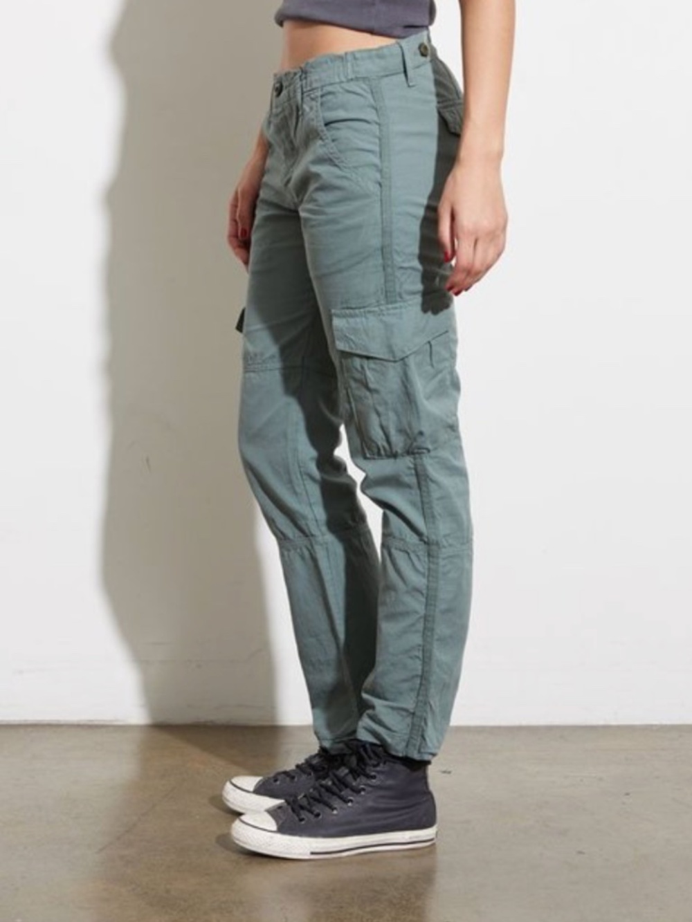 NSF Basquiat Cargo Slouchy Cropped Pant Sulpher Stone Army Military Green 26